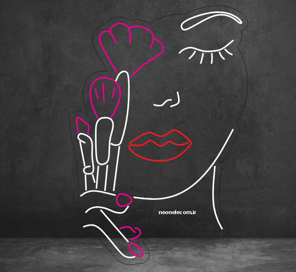 تابلو نئون آرایشی بیوتی (Beauty) کد 71 با آداپتور