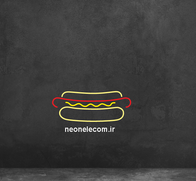 تابلو نئون هات داگ (HotDog) کد 40 با آداپتور