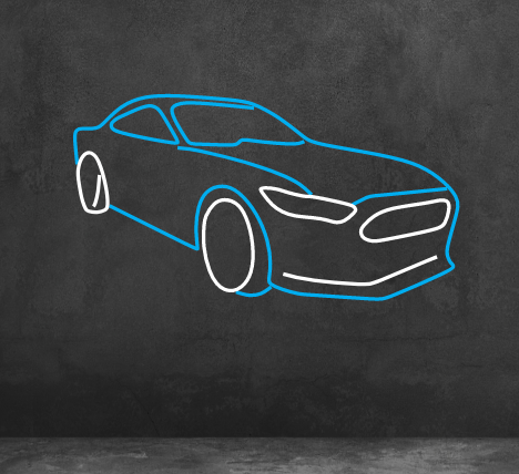 تابلو نئون ماشین (Car) کد 17 با آداپتور