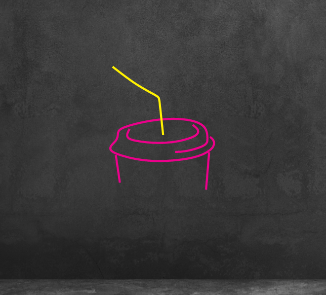تابلو نئون نوشیدنی (Juice) کد 24 با آداپتور