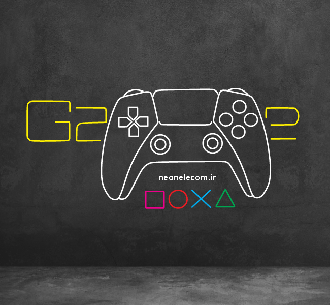 تابلو نئون گیم نت (Game Net) کد 43 با آداپتور