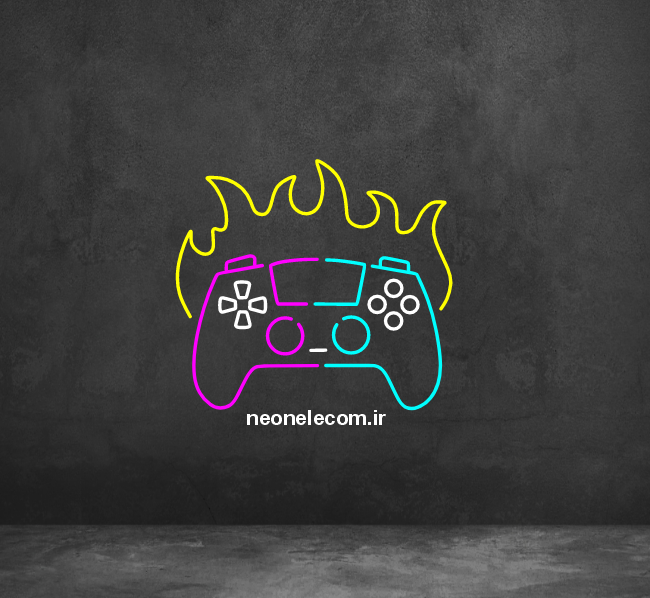 تابلو نئون دسته گیم (Game Net) کد 51 با آداپتور