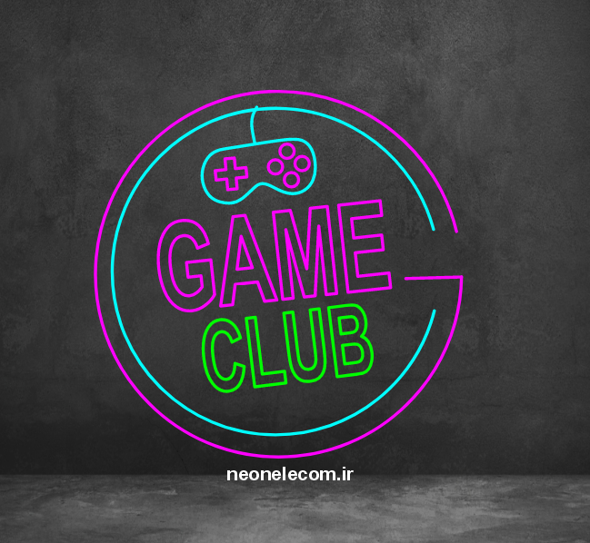 تابلو نئون گیم کلوب (GameClub) کد 56 با آداپتور