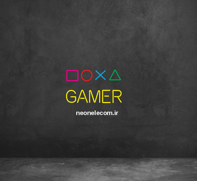 تابلو نئون گیمر (Gamer) کد 57 با آداپتور