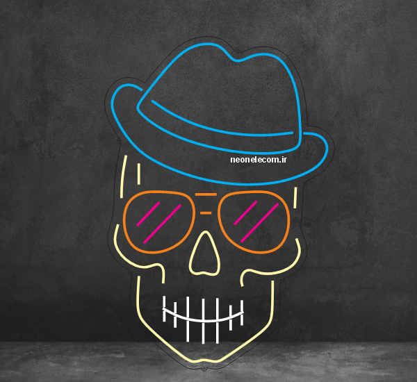 تابلو نئون اسکلت (Skeleton) کد 77 با آداپتور