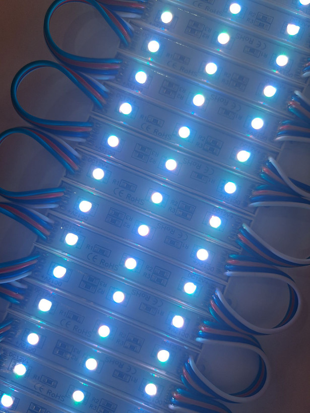 بلوکی RGB هفت رنگ رزینی 12 ولت