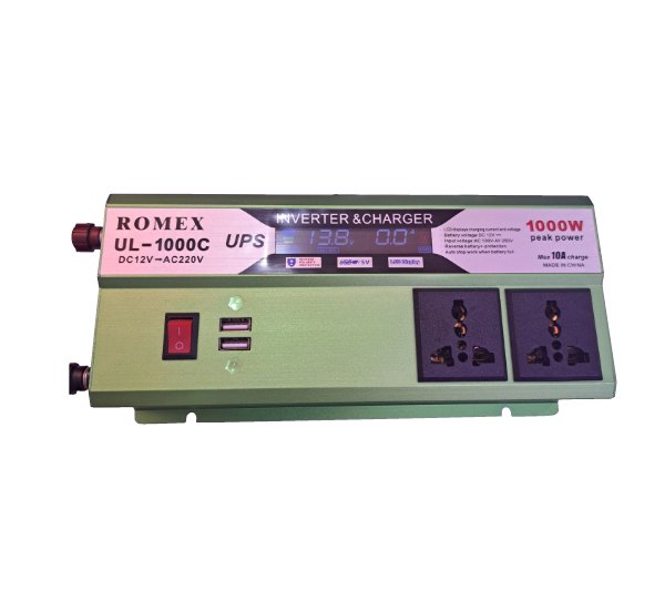 اینورتر 12 به 220 ولت 1000W برند ROMEX دارای شارژر