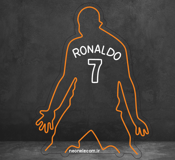 تابلو نئون رونالدو (Ronaldo) کد 121 با آداپتور