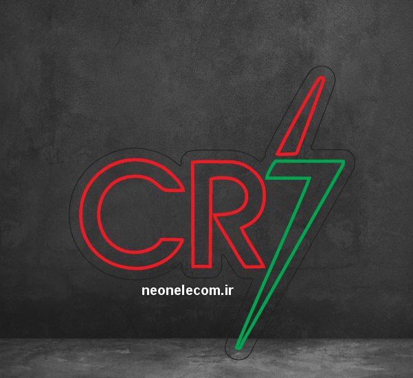 تابلو نئون رونالدو (CR7) کد 122 با آداپتور