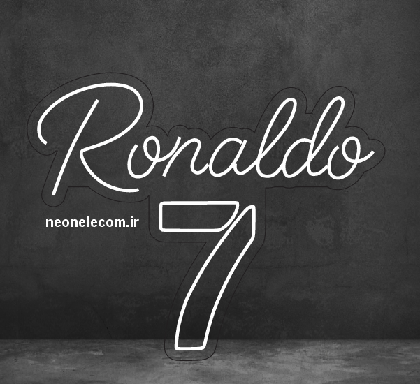 تابلو نئون رونالدو (number 7) کد 123 با آداپتور