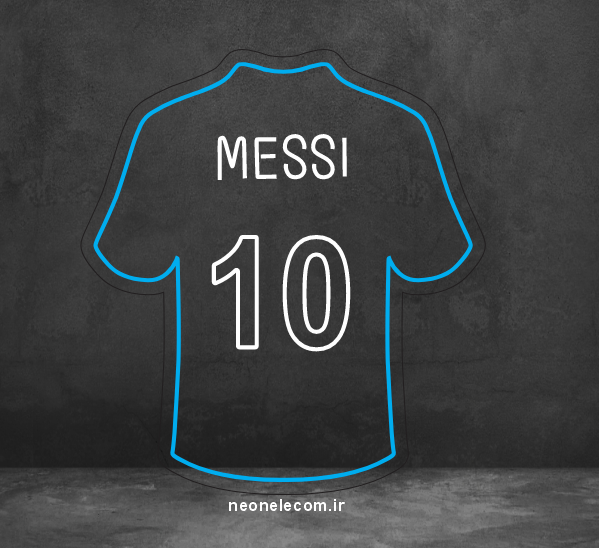 تابلو نئون مسی (Messi) کد 124 با آداپتور