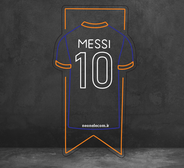 تابلو نئون فوتبالیست مسی (Messi) کد 125 با آداپتور