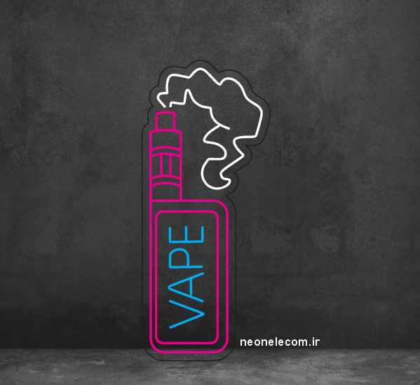 تابلو نئون ویپ (Vape) کد 130 با آداپتور