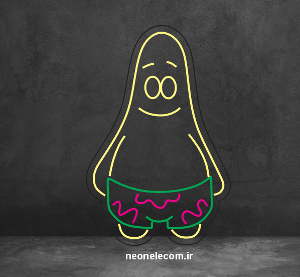 تابلو نئون پاتریک (Patrick) کد 132 با آداپتور