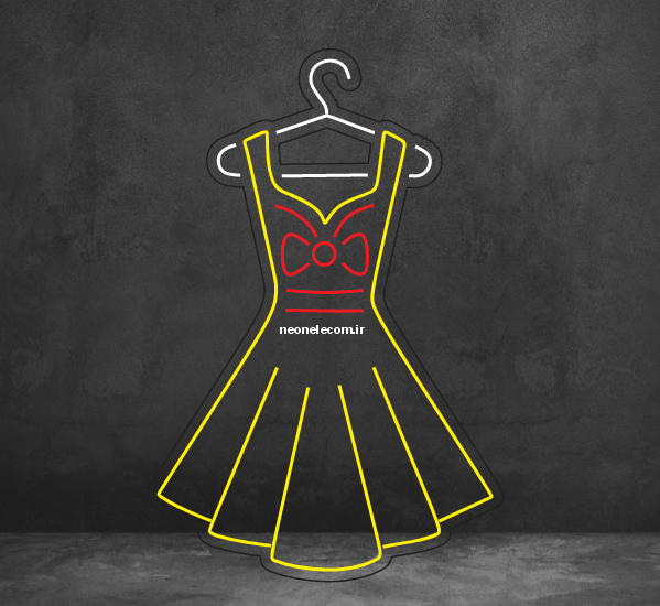 تابلو نئون لباس مجلسی (Dress) کد 134 با آداپتور