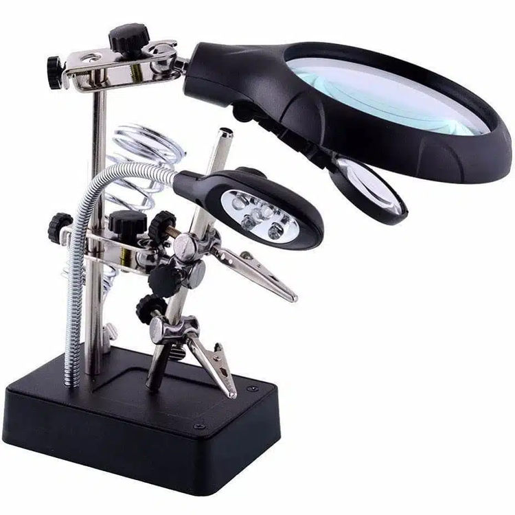 گیره مونتاژ با ذره بین کد 800 (مناسب تعمیرات دقیق و حرفه ای)
